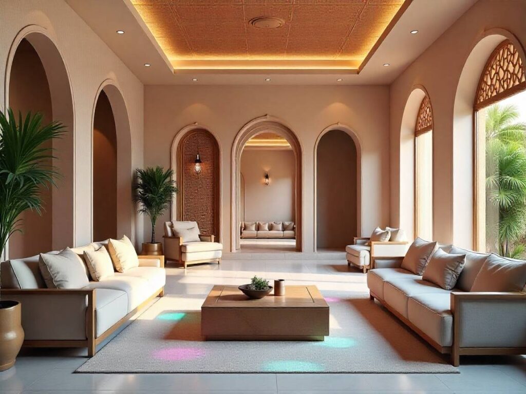 Comprehensive Interior Design Oman concept blending cultural heritage and modern luxury.